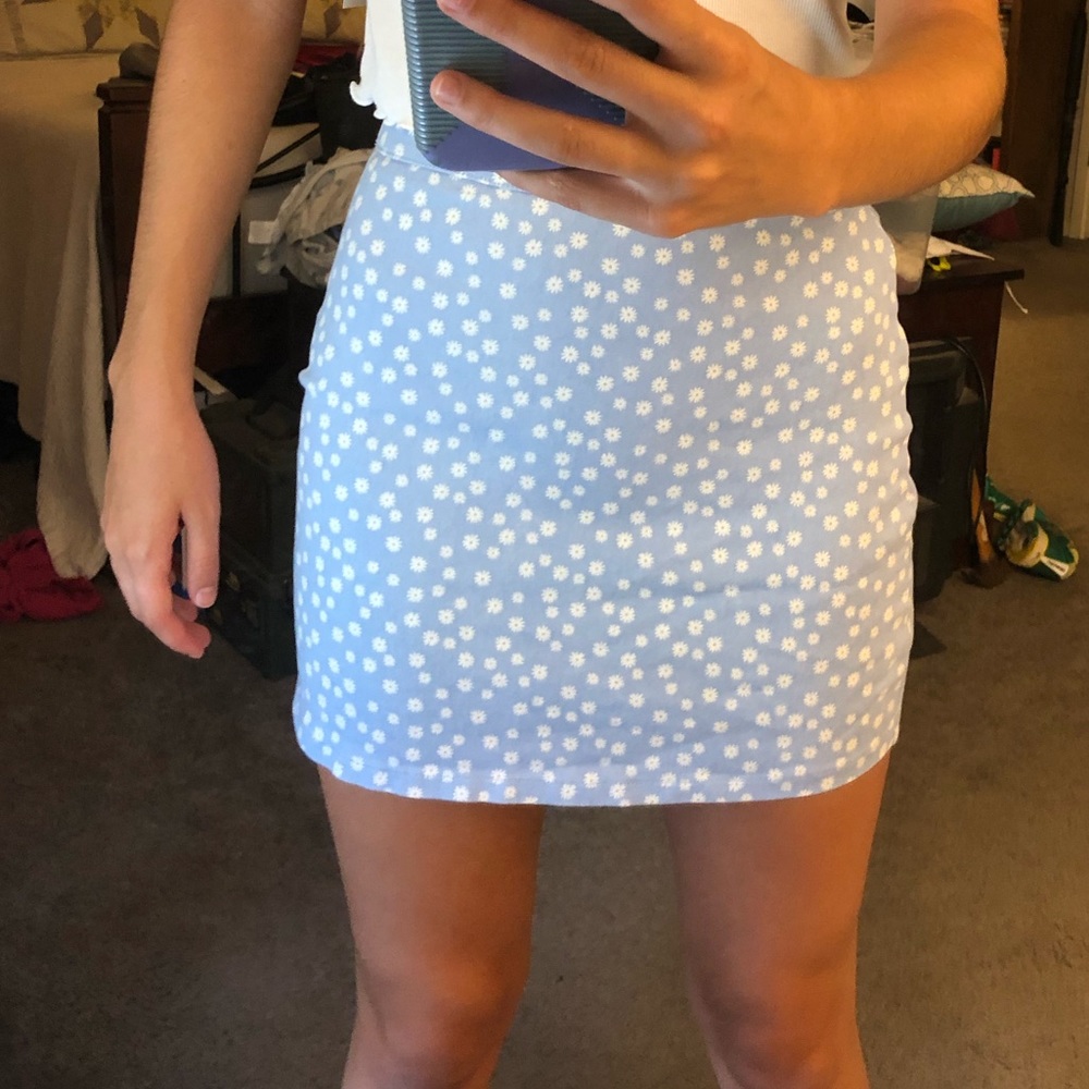 Forever 21 Blue Floral Skirt